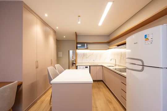 Cozinha de kitnet/studio para alugar com 1 quarto, 29m² em Vila Clementino, São Paulo