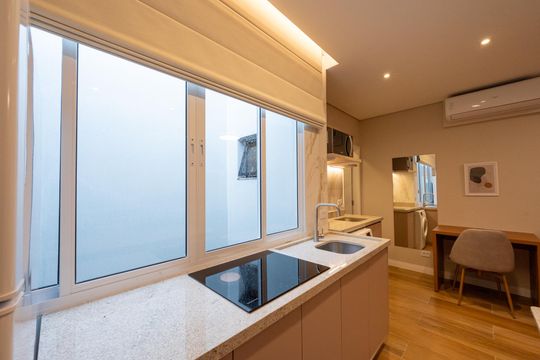 Cozinha de kitnet/studio para alugar com 1 quarto, 29m² em Vila Clementino, São Paulo