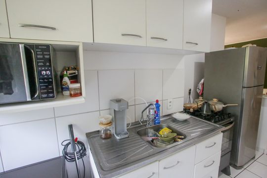 Cozinha de apartamento à venda com 2 quartos, 55m² em Taquara, Rio de Janeiro