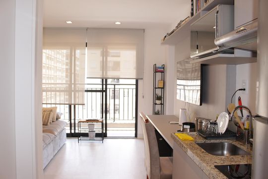 Cozinha de kitnet/studio à venda com 1 quarto, 50m² em Santa Cecilia, São Paulo