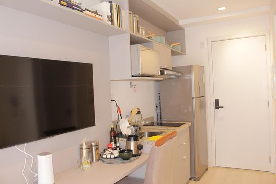 Cozinha de kitnet/studio à venda com 1 quarto, 50m² em Santa Cecilia, São Paulo