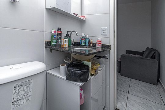 banheiro social_3 de apartamento à venda com 2 quartos, 44m² em Vila Gumercindo, São Paulo