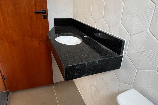 Cobertura - Banheiro de apartamento à venda com 2 quartos, 80m² em Vila Metalúrgica, Santo André