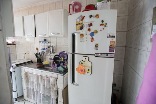 Cozinha de apartamento à venda com 1 quarto, 45m² em Jacarepaguá, Rio de Janeiro