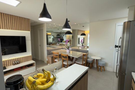 Sala/Cozinha de apartamento à venda com 2 quartos, 54m² em Socorro, São Paulo