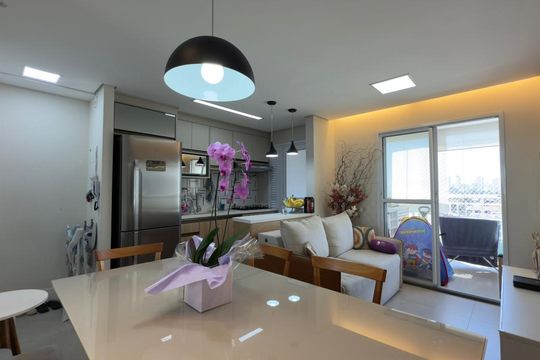 Sala/Cozinha de apartamento à venda com 2 quartos, 54m² em Socorro, São Paulo