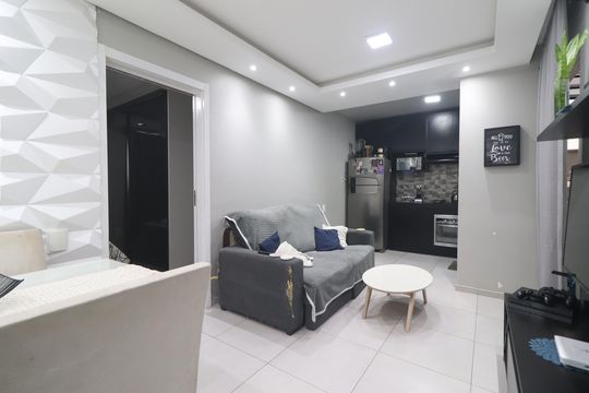 Sala de apartamento à venda com 1 quarto, 45m² em Canudos, Novo Hamburgo