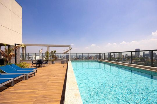 Área comum de kitnet/studio à venda com 1 quarto, 27m² em Cerqueira César, São Paulo