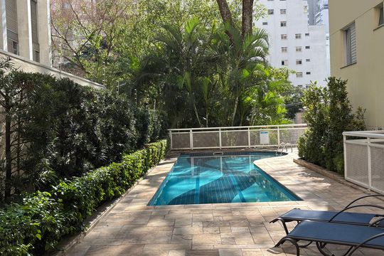 Piscina de apartamento à venda com 1 quarto, 44m² em Jardim Paulista, São Paulo
