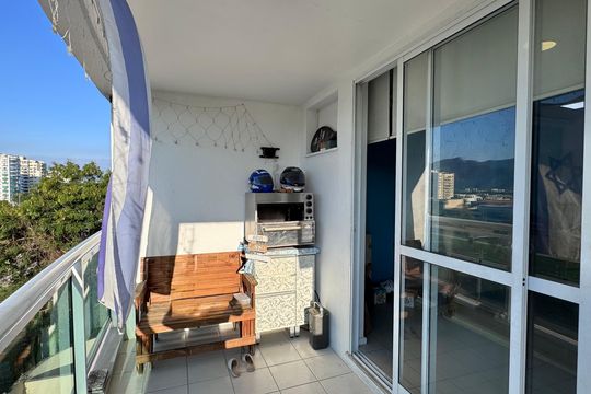 Varanda de apartamento à venda com 3 quartos, 99m² em Recreio dos Bandeirantes, Rio de Janeiro