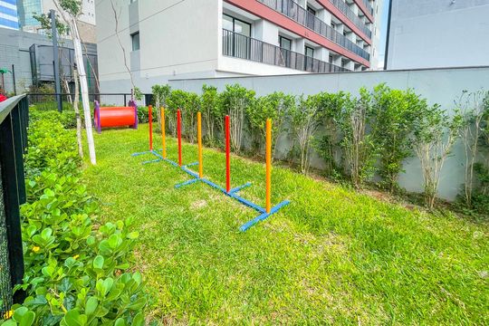 Área comum de kitnet/studio para alugar com 1 quarto, 26m² em Pinheiros, São Paulo