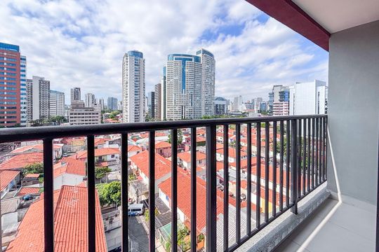 Sacada de kitnet/studio para alugar com 1 quarto, 26m² em Pinheiros, São Paulo