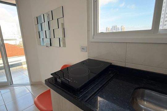 Sala/Cozinha de apartamento para alugar com 1 quarto, 33m² em Mooca, São Paulo
