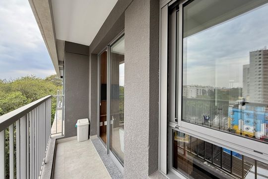 Sacada de apartamento para alugar com 2 quartos, 37m² em Santo Amaro, São Paulo