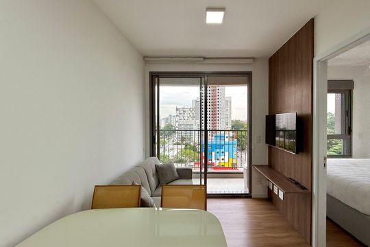 Sala  de apartamento para alugar com 2 quartos, 37m² em Santo Amaro, São Paulo