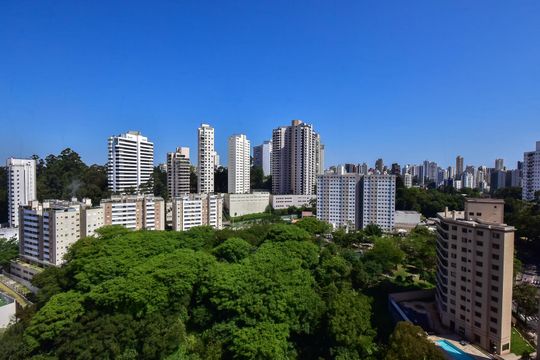 Vista da Suíte 2 de apartamento à venda com 3 quartos, 141m² em Jardim Monte Kemel, São Paulo