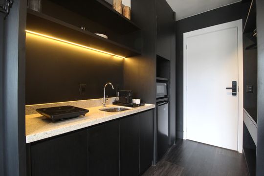 Studio de kitnet/studio para alugar com 1 quarto, 31m² em Indianópolis, São Paulo