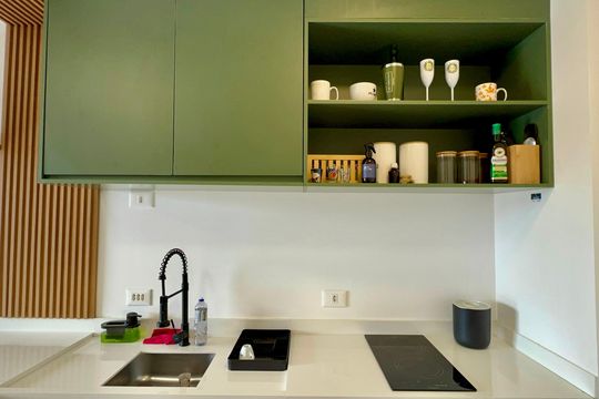 Cozinha de kitnet/studio à venda com 1 quarto, 26m² em Pinheiros, São Paulo