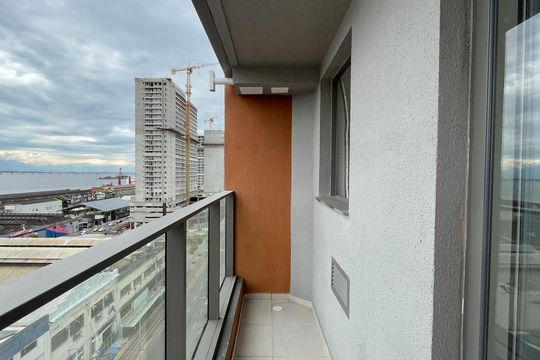 Varanda da Sala de apartamento para alugar com 2 quartos, 45m² em Santo Cristo, Rio de Janeiro