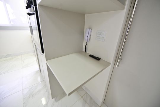 Cozinha de apartamento para alugar com 1 quarto, 52m² em Jardim Goiás, Goiânia