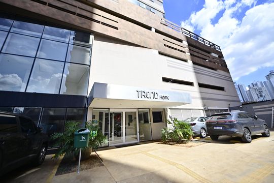Fachada de apartamento para alugar com 1 quarto, 52m² em Jardim Goiás, Goiânia