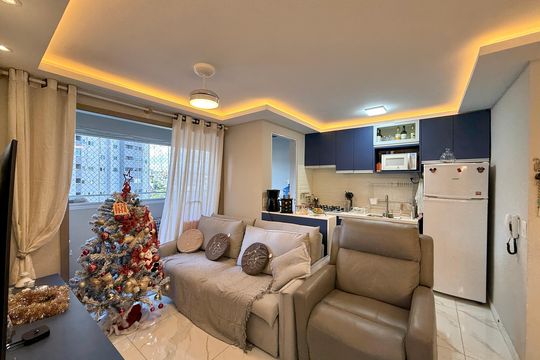 Sala  de apartamento à venda com 2 quartos, 45m² em Jardim São Luís, São Paulo