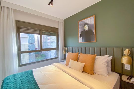 Quarto Suíte de apartamento à venda com 1 quarto, 32m² em Campo Belo, São Paulo