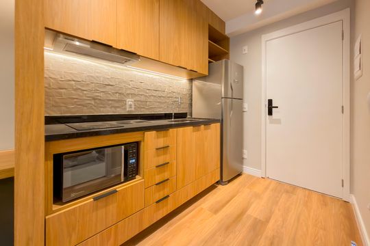Cozinha de kitnet/studio à venda com 1 quarto, 28m² em Vila Mariana, São Paulo