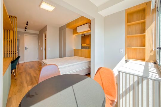 Varanda de kitnet/studio à venda com 1 quarto, 28m² em Vila Mariana, São Paulo