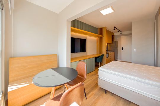 Varanda de kitnet/studio à venda com 1 quarto, 28m² em Vila Mariana, São Paulo
