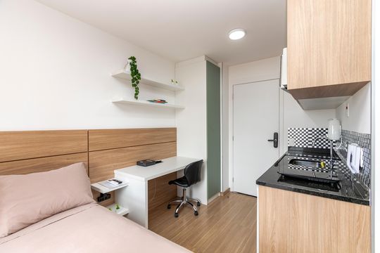 Studio de kitnet/studio para alugar com 1 quarto, 21m² em Campo Belo, São Paulo