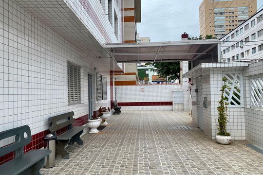 Área comum de kitnet/studio para alugar com 1 quarto, 32m² em Boqueirão, Praia Grande