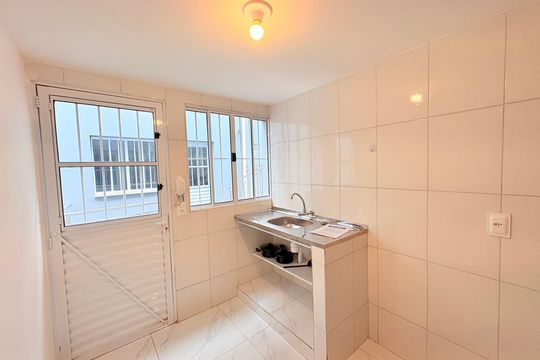 Cozinha de kitnet/studio para alugar com 1 quarto, 36m² em Jardim Itália, Várzea Paulista