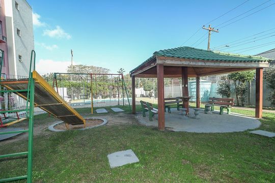 Área comum - Playground                       de apartamento à venda com 1 quarto, 48m² em Farrapos, Porto Alegre