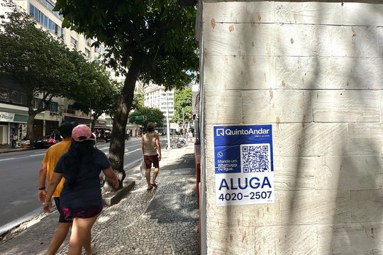 Placa de apartamento para alugar com 1 quarto, 26m² em Copacabana, Rio de Janeiro