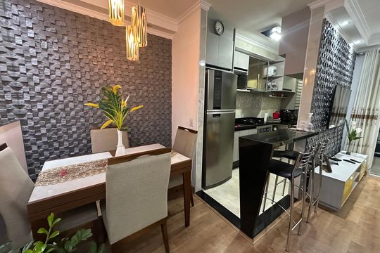 Sala de apartamento à venda com 2 quartos, 57m² em Bethaville I, Barueri