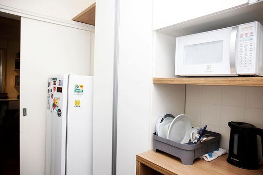 Cozinha + Área de Serviço de apartamento à venda com 1 quarto, 39m² em Centro Histórico, Porto Alegre