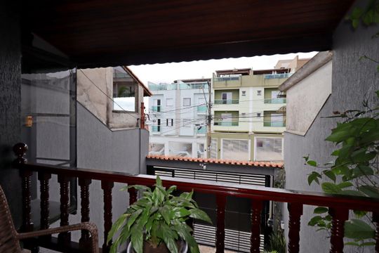 Sacada da Sala de casa à venda com 2 quartos, 195m² em Parque Oratório, Santo André