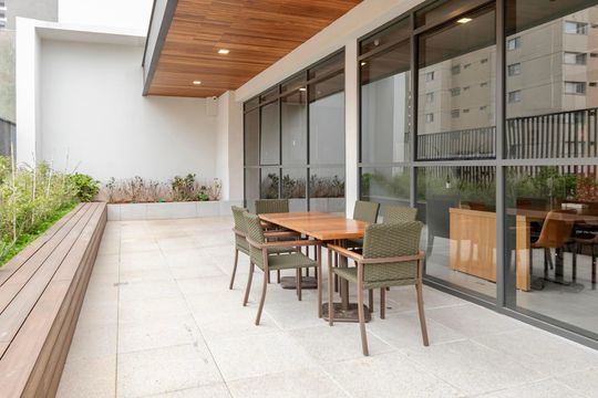 Área comum de kitnet/studio à venda com 1 quarto, 32m² em Santo Amaro, São Paulo