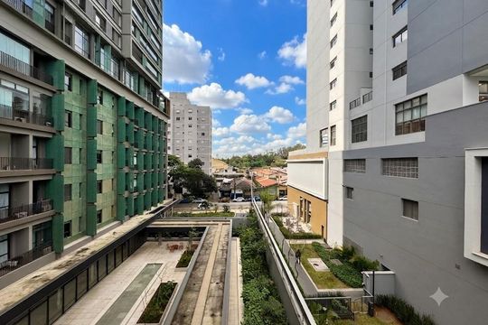 Vista  de kitnet/studio à venda com 1 quarto, 32m² em Santo Amaro, São Paulo
