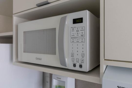 Cozinha de kitnet/studio para alugar com 1 quarto, 28m² em Vila Buarque, São Paulo