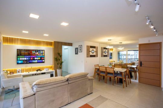 Sala de apartamento à venda com 3 quartos, 130m² em Jardim Elisa, Diadema