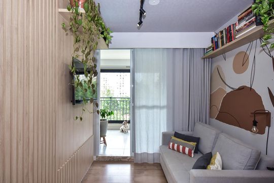 Sala de Tv de apartamento para alugar com 2 quartos, 63m² em Vila Andrade, São Paulo