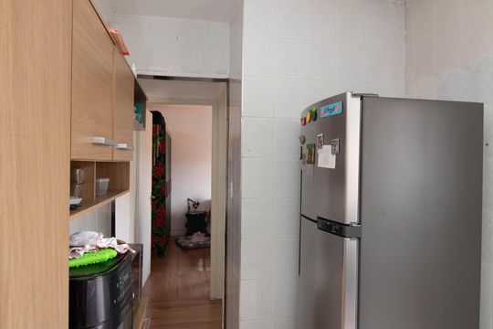Cozinha de apartamento à venda com 1 quarto, 49m² em Jardim Cocaia, Guarulhos