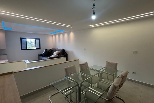 Sala - Sala de jantar  de casa à venda com 3 quartos, 133m² em Parque Novo Oratório, Santo André