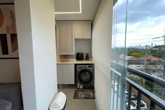 Varanda da Sala de apartamento à venda com 2 quartos, 44m² em Butantã, São Paulo