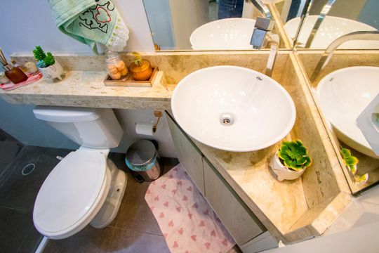 Banheiro de apartamento à venda com 2 quartos, 98m² em Santa Maria, Santo André