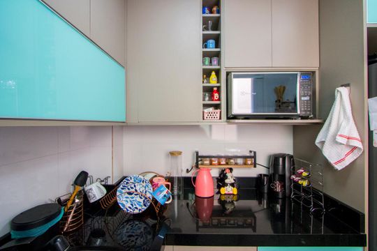 Cozinha de apartamento à venda com 2 quartos, 98m² em Santa Maria, Santo André