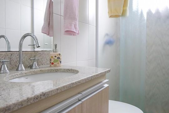 Banheiro de apartamento à venda com 3 quartos, 82m² em Centro, São Caetano do Sul
