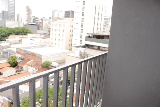 sacada  de kitnet/studio à venda com 1 quarto, 23m² em Consolação, São Paulo